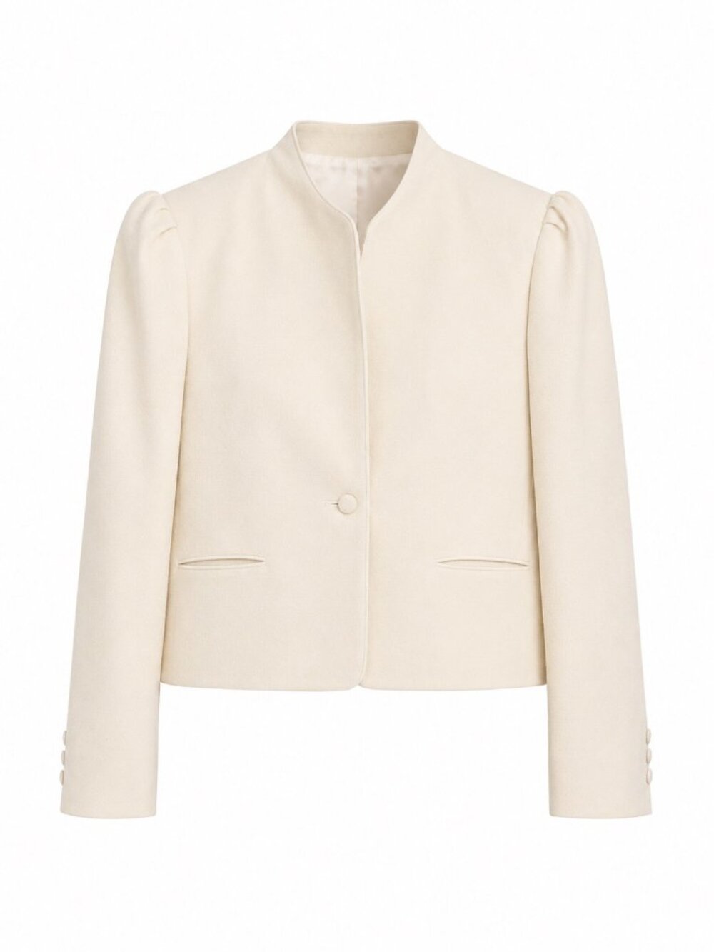 Signatures By Reed Roberts Cream Wool Skirt Suit Set w/ Jacket & Pencil Skirt
